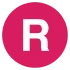 Pink Letter R Icon