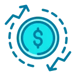 Circled icon with Dollar Sign