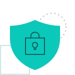 Shield with padlock icon